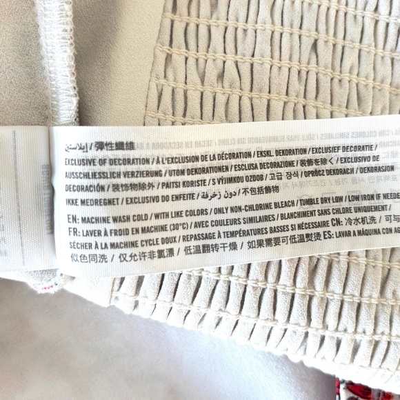 Abercrombie &‎ Fitch Women's Large Cropped Top Fairy Garden Cottagecore Flower - Picture 10 of 11